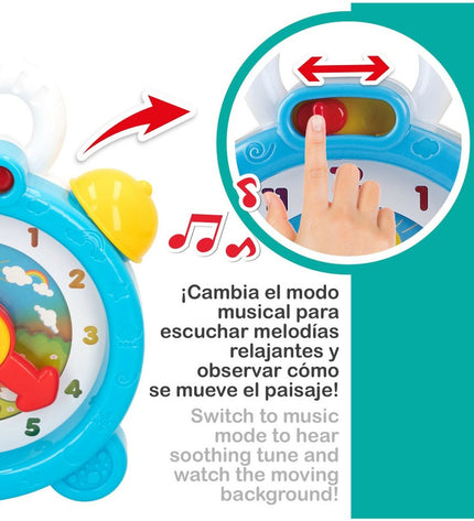 Set of six PlayGo children's toy clocks designed for babies and young children, featuring colorful, easy-to-read clock faces.