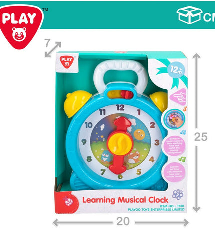 Set of six PlayGo children's clocks, colorful baby toy for young kids, educational playtime accessories, vibrant and engaging.