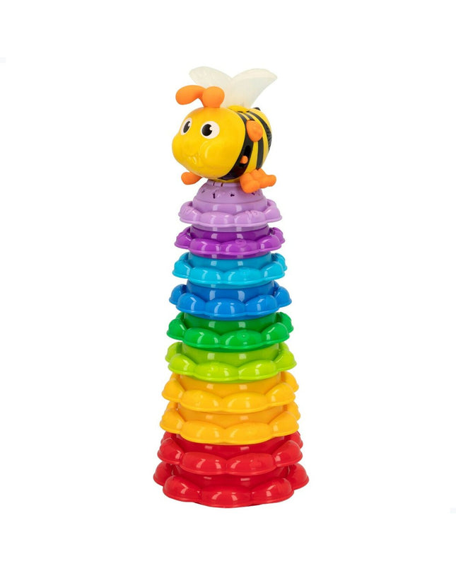 Two Winfun stacking blocks for babies, measuring 13 x 35.5 x 13 cm, colorful toddler toy for early learning and play.