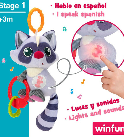 Set of six Winfun soft meerkat rattles for babies, each measuring 14.5 x 20 x 9.5 cm, designed for young children’s play.