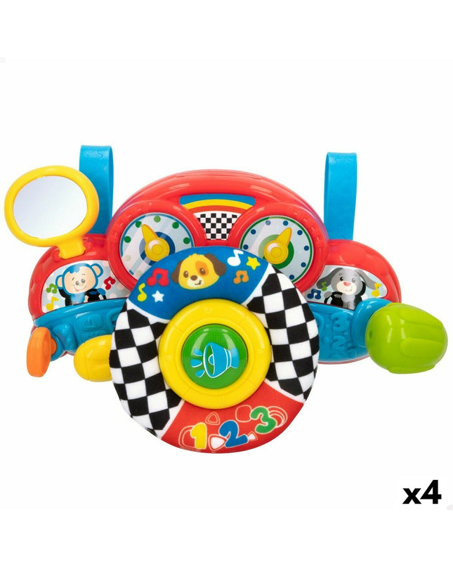 Set of four Winfun baby stroller steering wheels, 29x17x10.5 cm, toy accessories for young children.