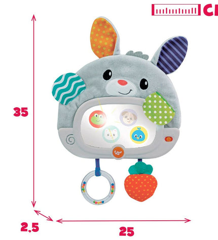 Set of four Winfun baby toys shaped like rabbits, measuring 25x35x2.5 cm, designed for young children’s play and development.