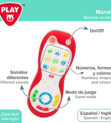 Set of four PlayGo baby toys, colorful and lightweight, designed for young children to grasp and explore.