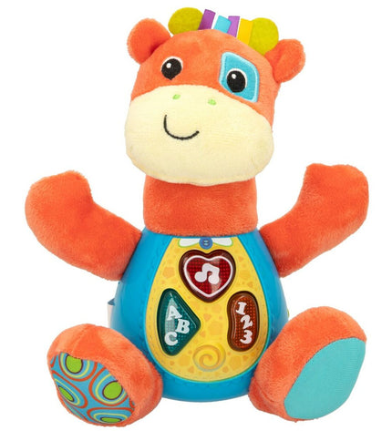 Set of six Winfun giraffe plush toys with sound, soft toy size approximately 18x19x8.5 cm, perfect for children.
