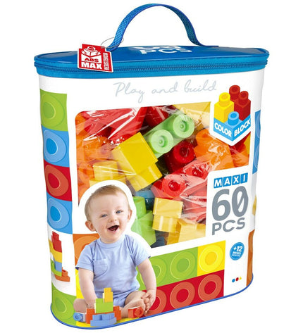 Color Block Bouwstenen Color Block 60-onderdelen, colorful building blocks for creative play and construction.