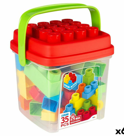 Color Block Bouwspel Color Block Basic Kubus set with 6 colorful building blocks for kids' construction play.