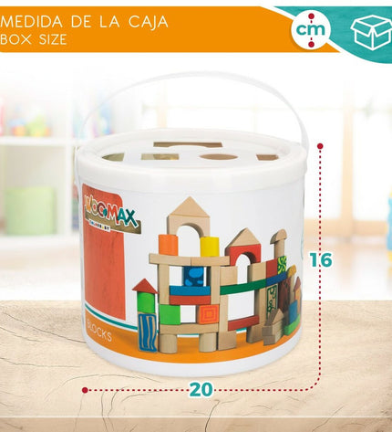 Woomax Bouwspel Woomax 50 onderdelen, 6 stuks speelgoed en games, colorful building pieces for creative play