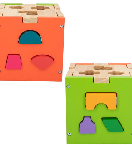 Six Woomax wooden baby puzzle pieces, colorful and child-friendly, designed for young children’s play and development.
