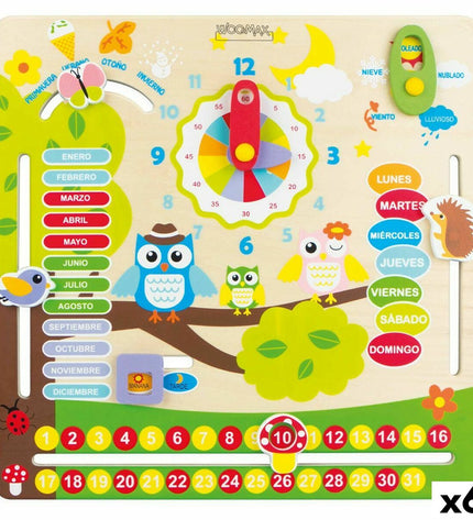 Set of six Woomax educational owl toys for babies, each measuring 30 x 3 x 30 cm, designed for young children’s play and learning.
