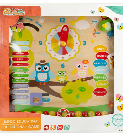 Set of six Woomax educational owl toys for babies, measuring 30x3x30 cm, perfect for young children's play and learning.