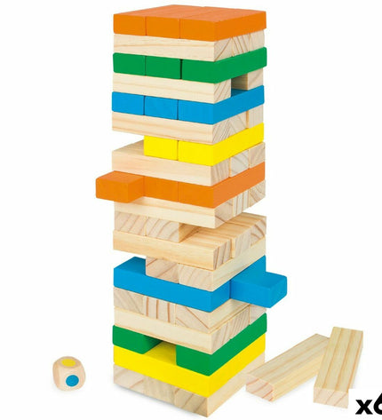 Woomax Jenga block set with six wooden pieces for stacking and game play, part of toys and games collection.