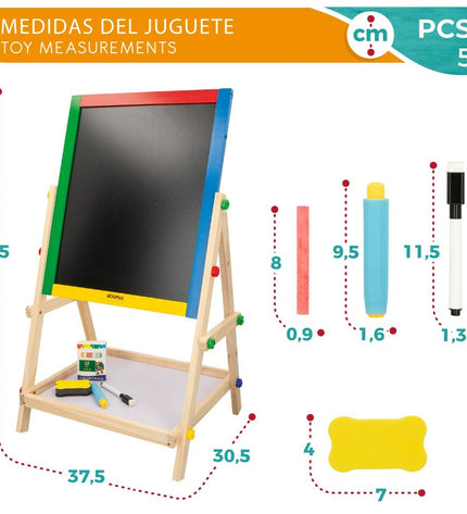 Set of four Woomax 2-in-1 board game pieces, 37.5 x 65 x 30.5 cm, for creative play and activities.
