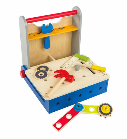 Colorbaby kids' tool set with 20 toy tools in two pieces, ideal for pretend play and imaginative games