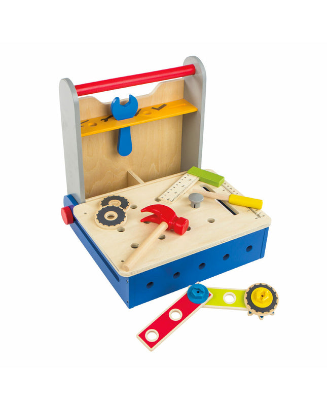 Colorbaby kids' tool set with 20 toy tools in two pieces, ideal for pretend play and imaginative games