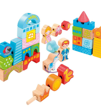 Woomax Bouwspel 32 onderdelen, 6 stuk speelgoed en games set with colorful building pieces for kids' creative play