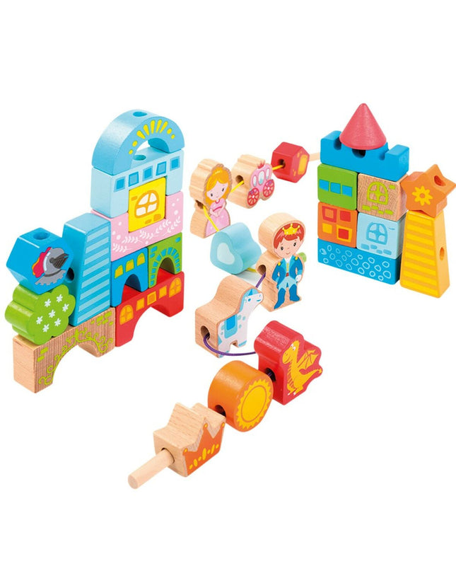 Woomax Bouwspel 32 onderdelen, 6 stuk speelgoed en games set with colorful building pieces for kids' creative play