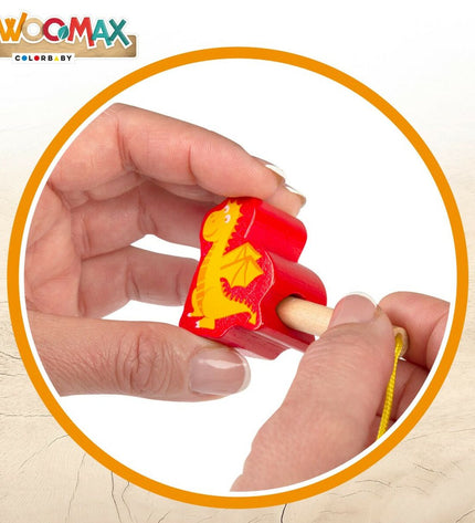 Woomax Bouwspel Woomax 32 onderdelen speelgoed set with six colorful building pieces for creative play.