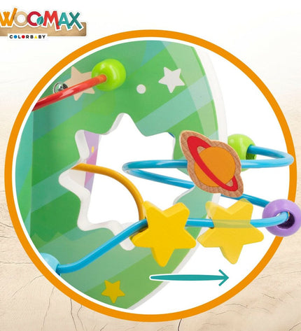 Woomax activiteitencentrum voor baby's, set van 2 speeltoestellen, 25,5 x 20,5 x 20 cm, kleurrijk speelgoed voor jonge kinderen