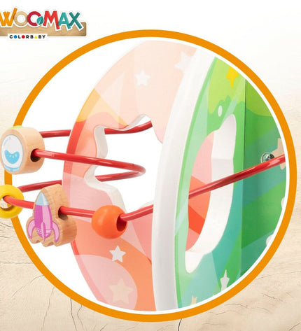 Woomax activiteitsencentrum voor baby's, 2 stuks, 25,5 x 20,5 x 20 cm, kleurrijk speelgoed voor jonge kinderen