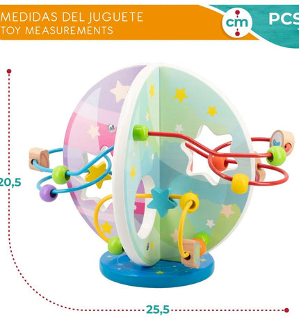 Woomax activiteitsencentrum voor jonge kinderen, 2 stuks, baby speelgoed, 25,5 x 20,5 x 20 cm, kleurrijk en educatief