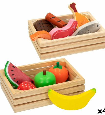 Woomax Eten speelgoedset with 12 imitation food pieces for kids, part of the Woomax play and games collection.