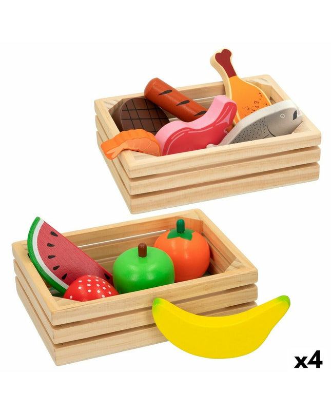 Woomax Eten speelgoedset with 12 imitation food pieces for kids, part of the Woomax play and games collection.