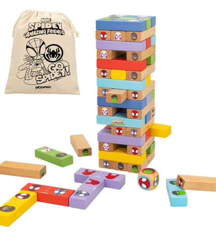 Spidey Bouwspel with 52 construction pieces, including six unique building components for creative play and building fun.