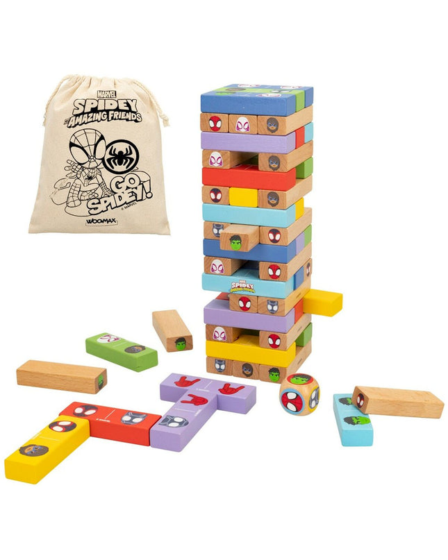 Spidey Bouwspel with 52 construction pieces, including six unique building components for creative play and building fun.