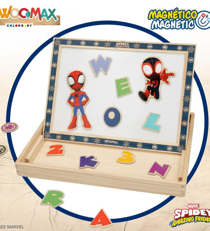 Six Spider-Man magnetic boards for creative activities, featuring colorful Spider-Man themed designs for playful fun.