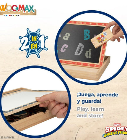 Set of six Spider-Man magnetic boards for creative activities, featuring Spider-Man themed design and playful graphics.