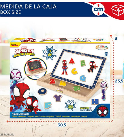 Set of six Spider-Man magnetic boards featuring Spider-Man-themed images for creative play and activities.