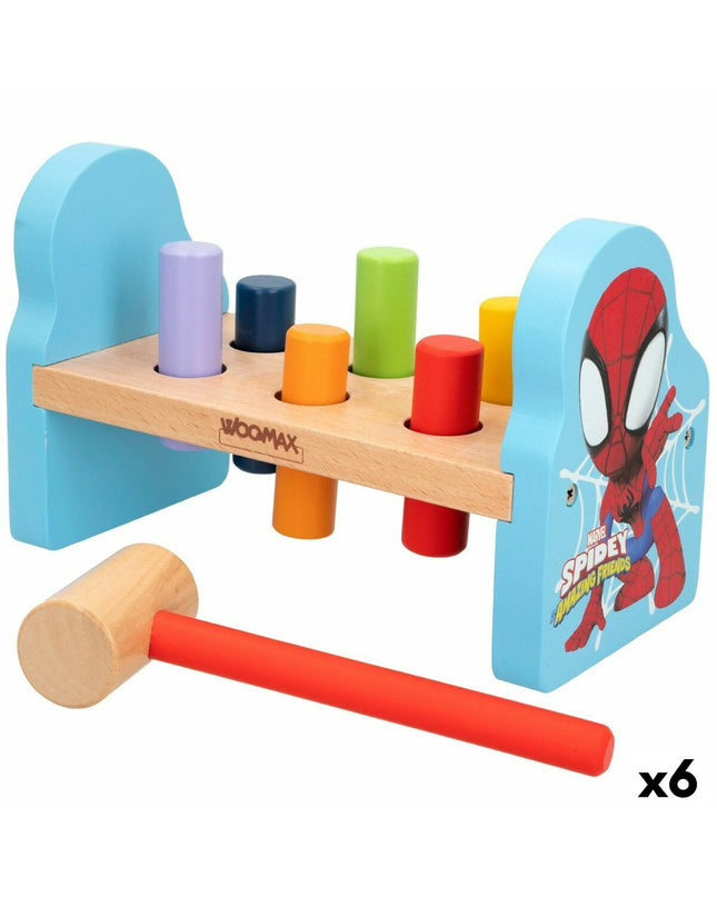 Spidey behendigheidsspel met 8 onderdelen voor jonge kinderen, compact speelgoed voor baby's en peuters, 21.5 x 14 x 10.5 cm