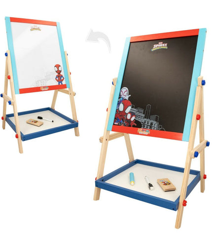Spidey Bord 2 in 1 speelgoed met 5 onderdelen, 4 stuks, afmetingen 40x64,5x31,5 cm, geschikt voor creatieve activiteiten.
