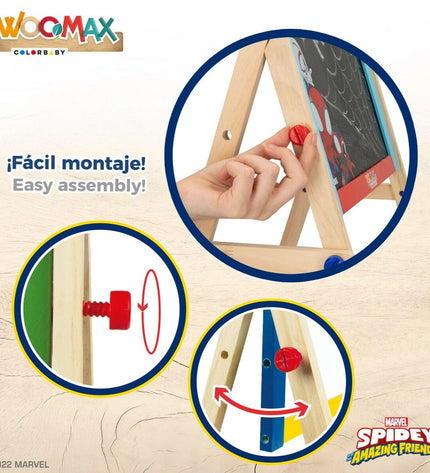Spidey Bord 2-in-1 speelgoed met 5 onderdelen, creatieve speelset in 40x64.5x31.5 cm voor kinderen, kleurrijk en multifunctioneel