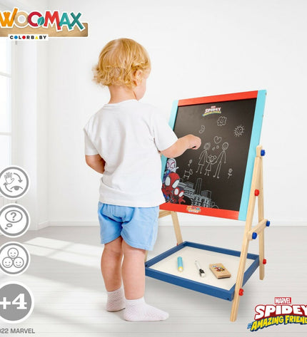 Spidey 2-in-1 toy board with 5 parts, 4 pieces, measuring 40x64.5x31.5 cm, for creative play and activities.