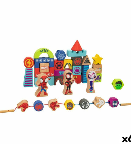 Spidey Bouwspel with 33 pieces, including 6 construction components, for creative building and imaginative play.