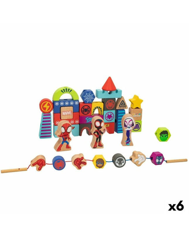 Spidey Bouwspel with 33 pieces, including 6 construction components, for creative building and imaginative play.