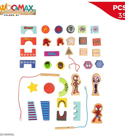 Spidey Bouwspel Spidey 33 onderdelen, 6 stuks speelgoed en games bouwset met diverse bouwonderdelen voor creatief spel