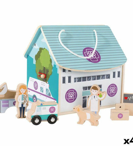 Woomax dierenarts playset with 9 pieces, featuring toy veterinary tools and accessories for imaginative pretend play.