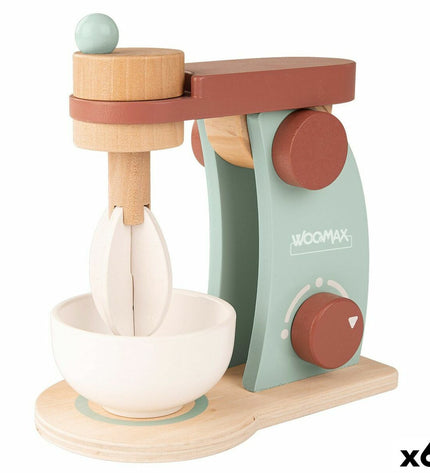 Set of six Woomax toy mixers, 10x18x17 cm, colorful imitation kitchen play sets for kids in a fun, realistic design.