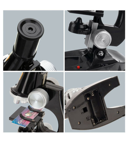 Colorbaby Microscoop Colorbaby Kinderen ES 6 Stuks set, colorful educational toy with child-friendly microscope and accessories.