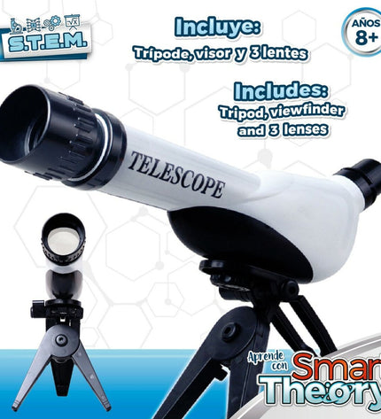 Colorbaby Smart Theory 6-piece children's telescope set, educational toy for kids, bright colorful telescopes for learning and play.