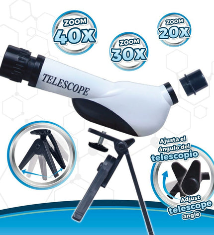 Colorbaby Smart Theory 6-piece children's telescope set, educational toy for learning and play in the classroom or at home.