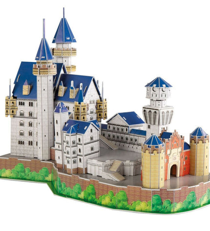 Colorbaby 3D Swan Castle puzzle with 95 pieces, colorful toy for children, measuring 43.5 x 33 x 18.5 cm, six sets included