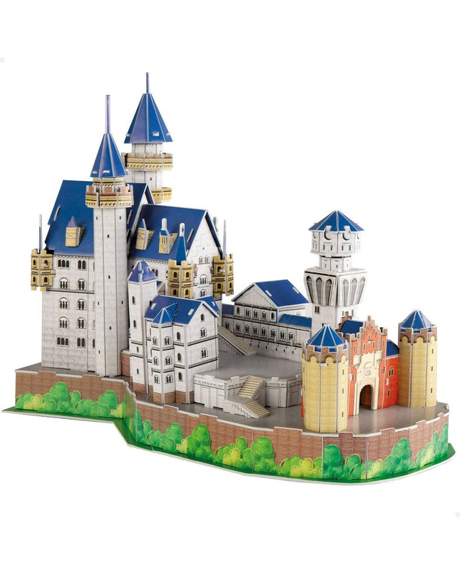Colorbaby 3D Swan Castle puzzle with 95 pieces, colorful toy for children, measuring 43.5 x 33 x 18.5 cm, six sets included