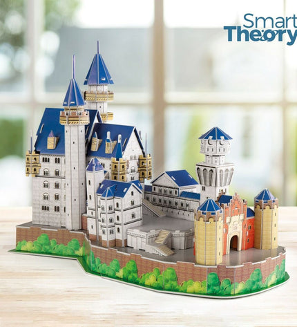Colorbaby 3D Swan Castle puzzle with 95 pieces, colorful plastic toy for kids, measures 43.5 x 33 x 18.5 cm, set of 6.