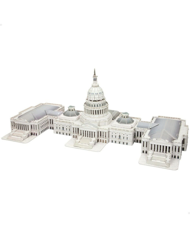 Colorbaby 3D puzzle Capitolio with 126 pieces, showcasing the assembled cardboard model in a detailed, colorful design.