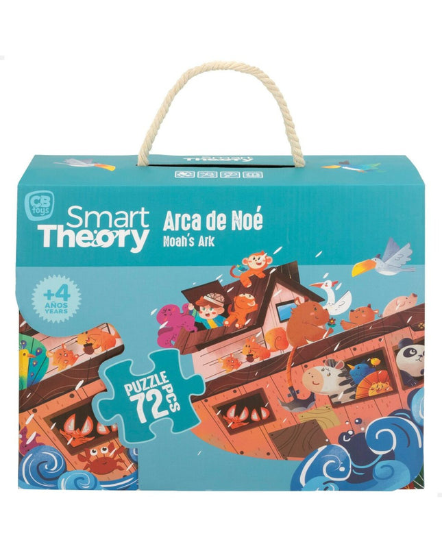 Colorbaby Noah's Ark puzzle with 72 pieces, colorful wooden toy measuring 90 x 60 cm, part of children's games and brain teasers.