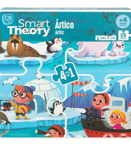 Colorbaby Arctic 4-in-1 puzzle with 174 pieces, colorful images, designed for children, laid out on a flat surface.