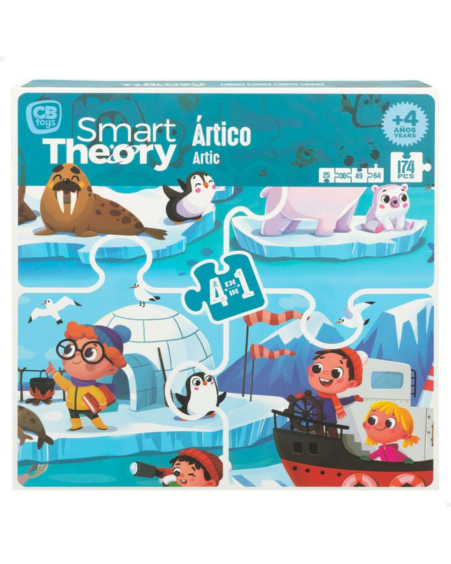 Colorbaby Arctic 4-in-1 puzzle with 174 pieces, colorful images, designed for children, laid out on a flat surface.